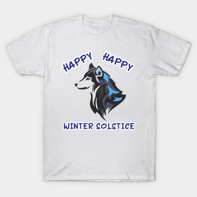 Winter Solstice 2018 Tshirt Yule Holiday Season | Dog Husky T-Shirt by TellingTales